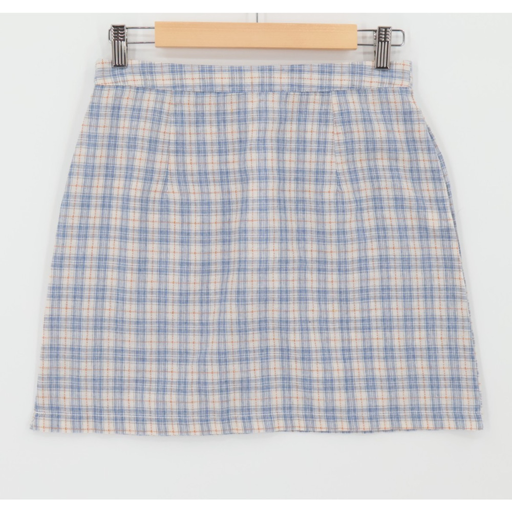 Heartbreak Plaid Mini Skirt Academia Preppy Twee Cool Girl Pastel Size M (UK 10)